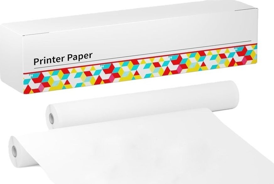 Letër termike Phomemo Thermal Paper, 216mm, set 2 rrotulla, e bardhë