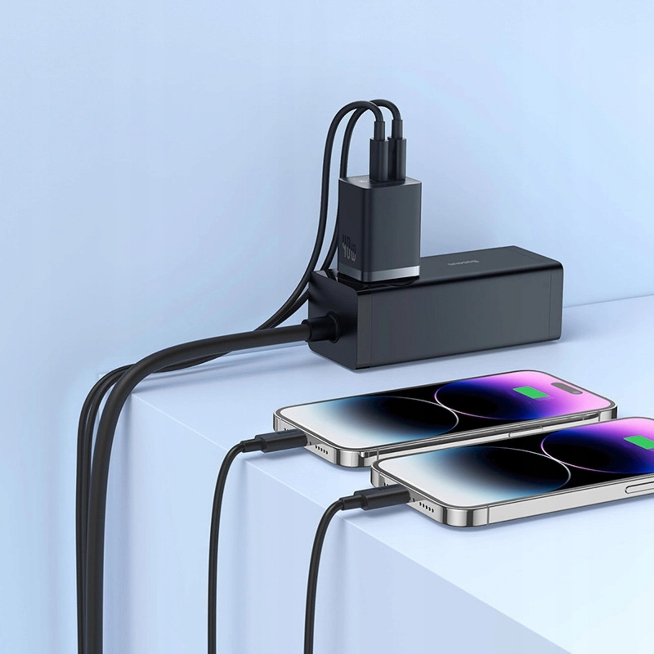 Karikues muri Baseus GaN5 Pro, 40W, 2xUSB C, i zi