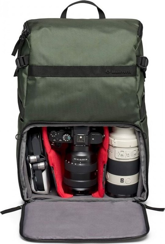 Çantë shpine fotografike Manfrotto Street Backpack, për DSLR, për laptop 14", gri e gjelbër