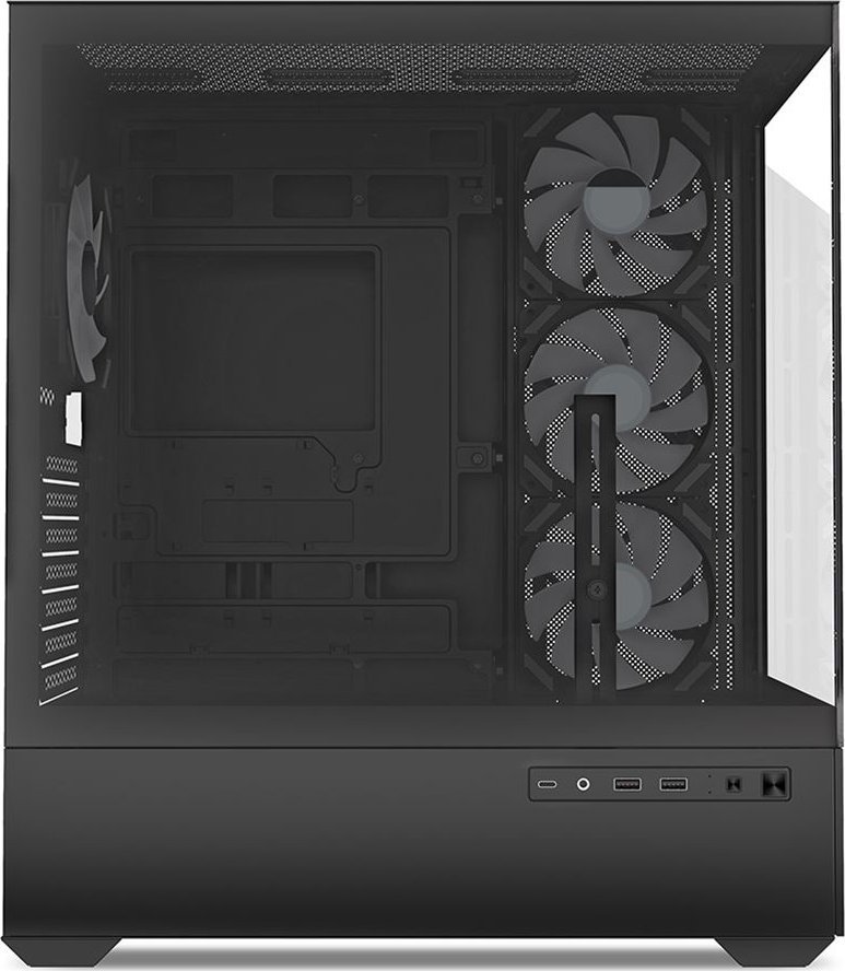 Kuti kompjuteri Sharkoon AK6 RGB, mid tower, ATX, e zezë