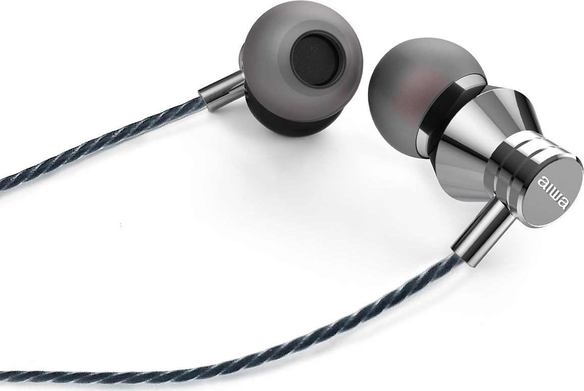 Kufje in ear Aiwa ESTM 50SL, me mikrofon, argjendti