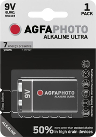Батерија AgfaPhoto Ultra 6LR61, 9V, алкална, 1 парче