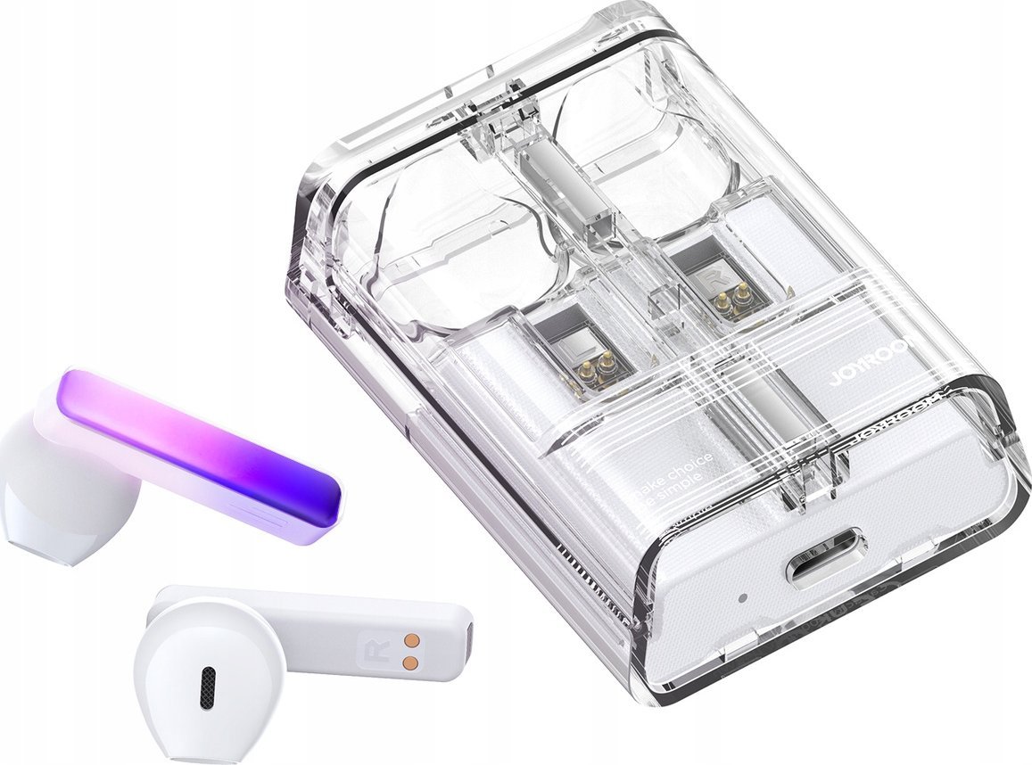 Kufje TWS Joyroom JR-TC1, Bluetooth 5.3, LED, të bardha