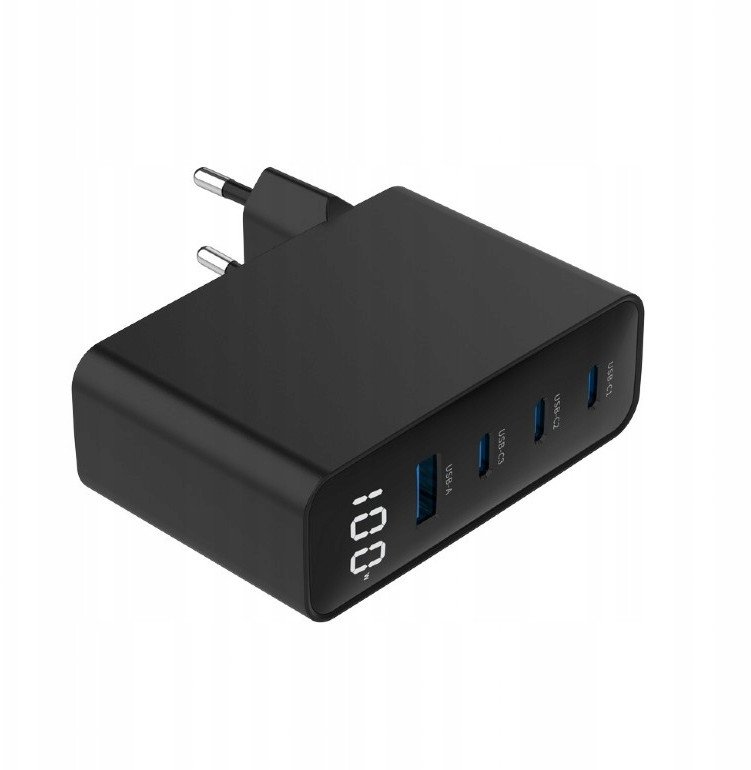 Karikues muri Gembird GaN PD, 4 porta, 100W, i zi