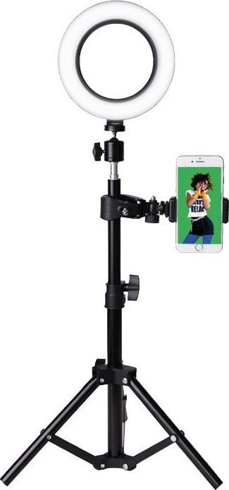 Set studio për krijues EasyPix MyStudio, sfond jeshil 2x3m, tripod dhe ring light LED