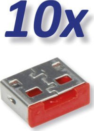 Set çelësash bllokues USB ROLINE 11.02.8331, USB Type A, 10 copë, gri