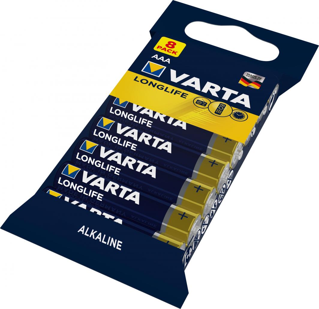 Батерии Varta LongLife AAA / R03, 8 парчиња