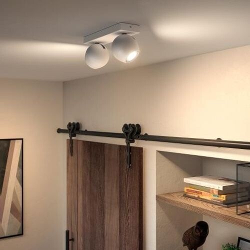 Dritë Philips Hue White Ambiance Buckram BT 50472/31 / P6, me telekomandë, e bardhë