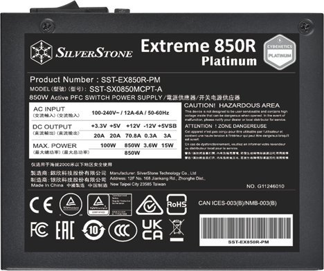 Burim energjie SilverStone SST-EX850R-PM SFX, 850W