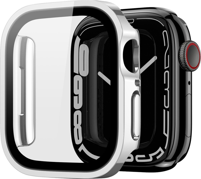Mbulesë DUX DUCIS Hamo Series për Apple Watch 45mm, mbrojtës ekrani, argjend
