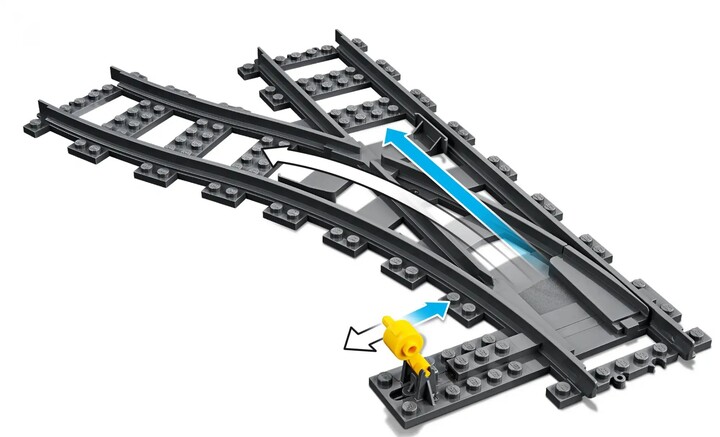 Set LEGO City 60238 Výhybky, shina për tren, 8 copa