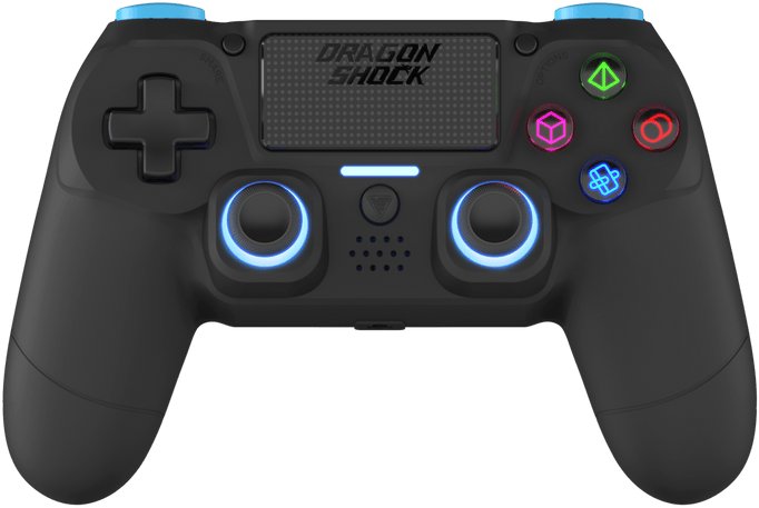 Gamepad DragonShock MIZAR+, pa kabllo, për PS4 dhe PC, i zi