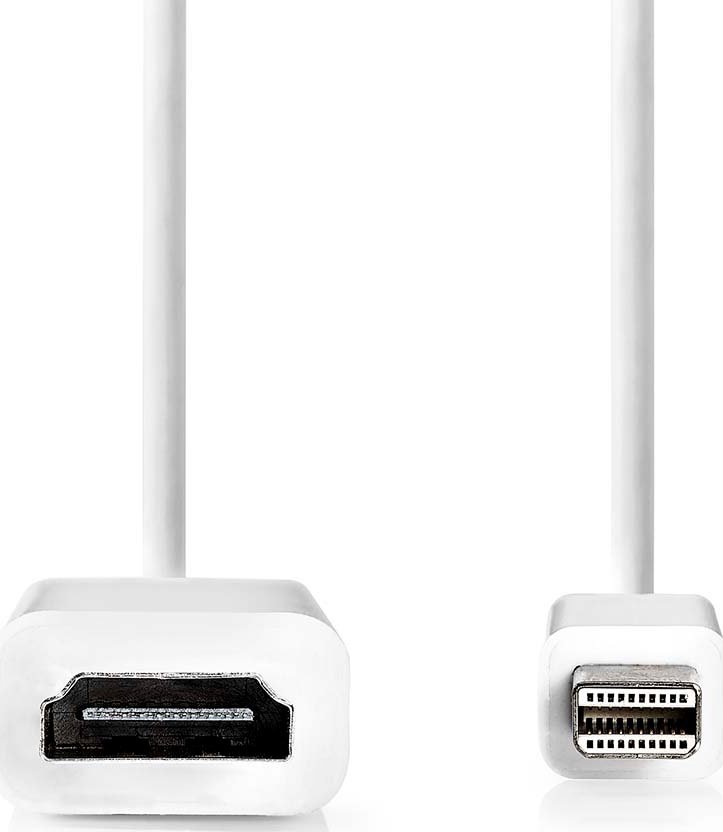 Kabllo Nedis Mini DisplayPort në HDMI, DisplayPort 1.2, 0.20m, e bardhë