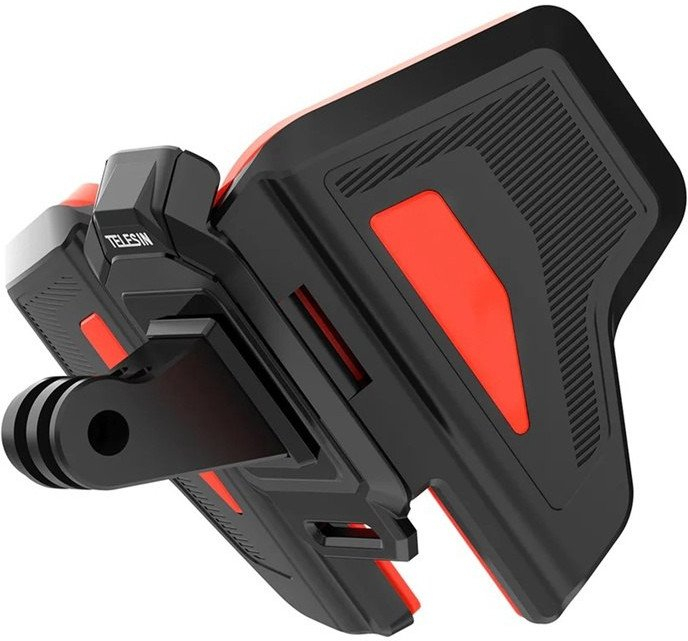 Mbajtëse mjekre për helmetë moto TELESIN, e palosshme, për GoPro DJI Insta360, e zezë
