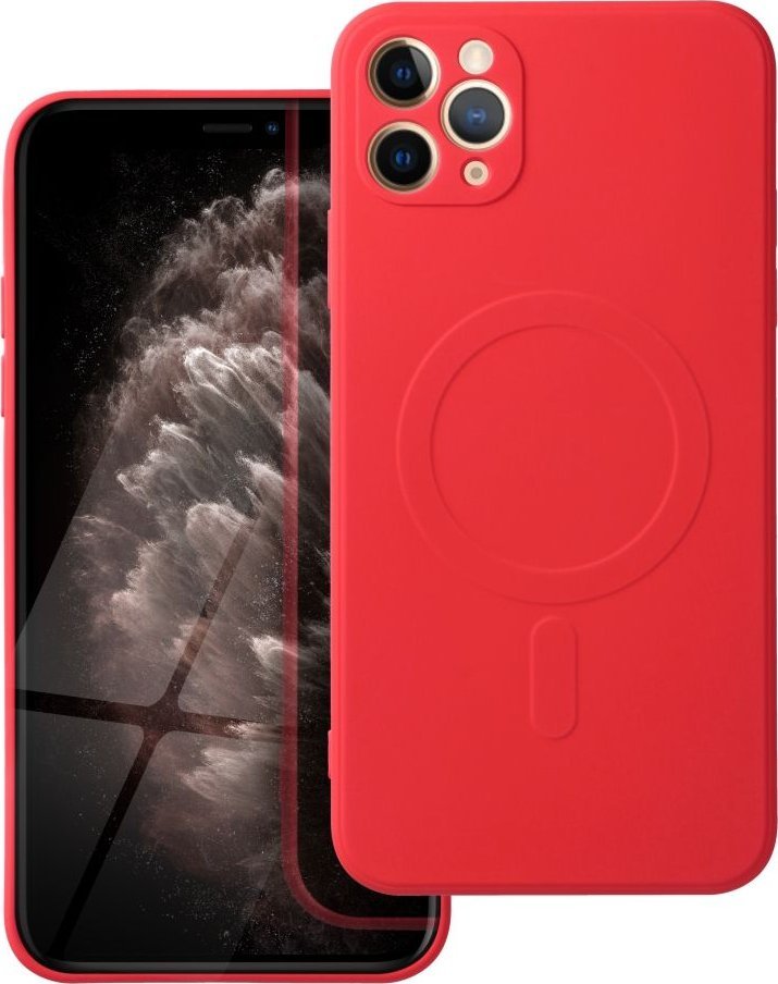 Kapak silikon Baseus MagSafe për iPhone 11 Pro Max, silikon mat, i kuq