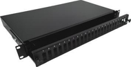 Оптички панел Alantec FOP-1U-24SCD-C, 24 SC дуплекс порти, за 19" рек, црн