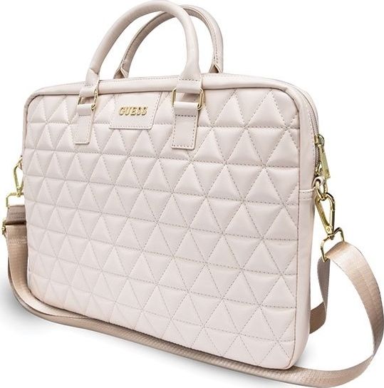 Çantë laptopi Guess Bag GUCB15QLPK, 15", lëkurë eko, rozë