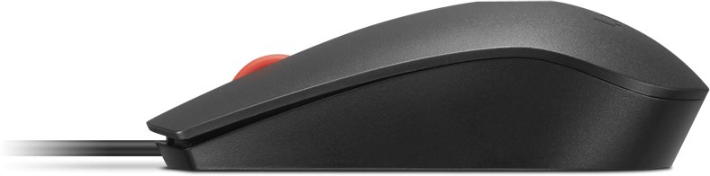 Mouse Lenovo, optik, USB, i zi me të kuqe