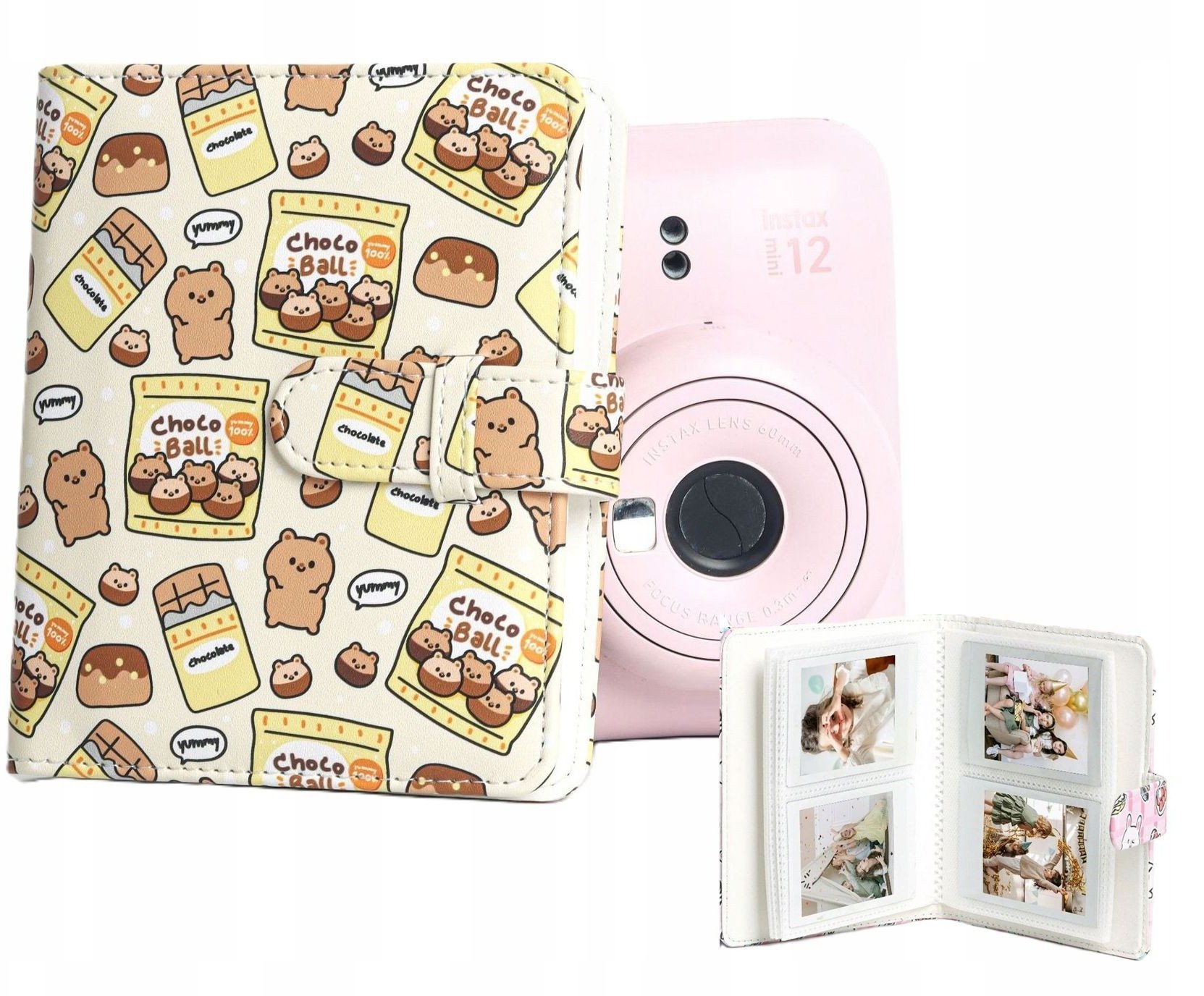 Album fotografik LoveInstant për Fujifilm Instax Mini, Arusha çokollate, 64 foto