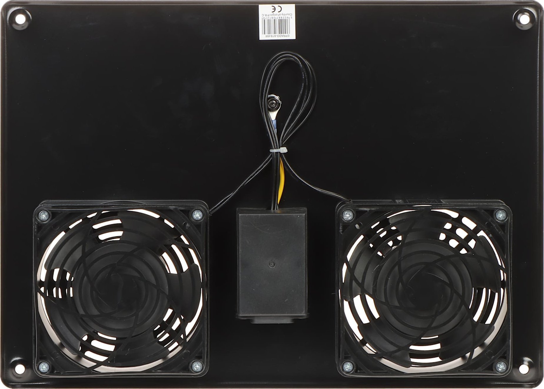 Panel ventilimi për kabinet RACK EPRADO A19 2W, 2 ventilatorë, 230V AC, i zi