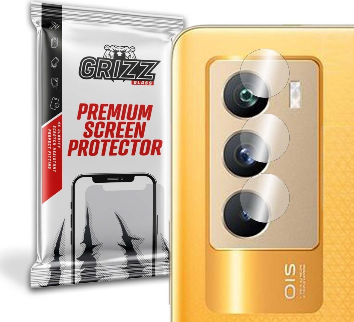 Mbrojtës kamerë GrizzGlass Vivo IQOO Neo 5S 5G, xham hibrid, transparencë e lartë