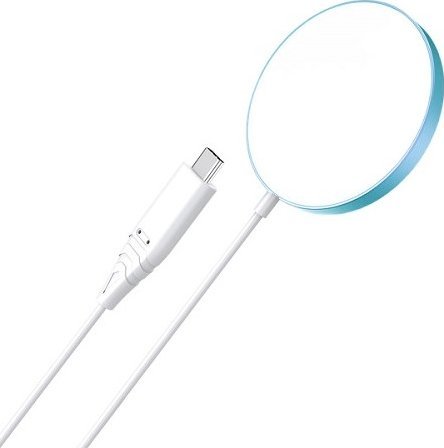 Karikues wireless magnetik Choetech 15W, për iPhone 12 13 14 15, blu