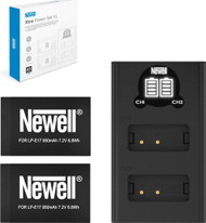 Set bateri dhe karikues Newell Xtra Power Set XL DL-USB-C, 2x LP-E17, për Canon