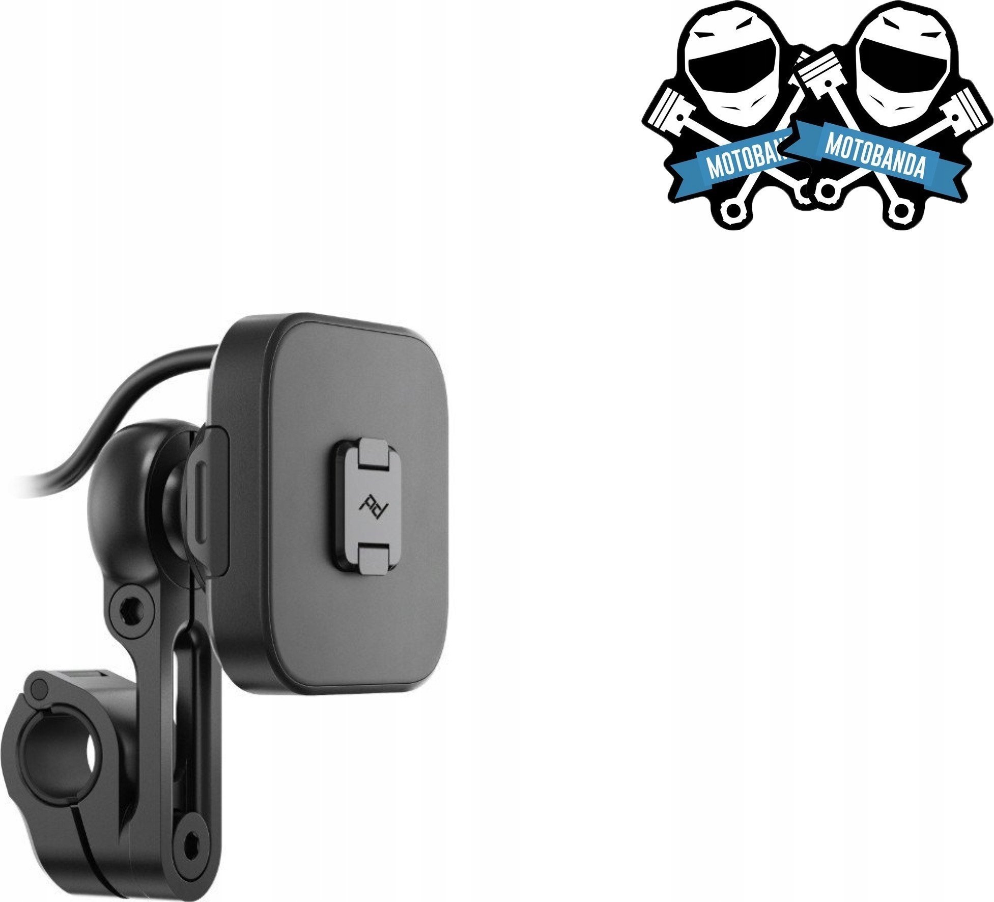 Mbajtëse pasqyre moto Peak Design, me karikim, e zezë