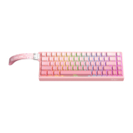 Tastierë gaming ONIKUMA G69, 68 taste, ARGB, rozë