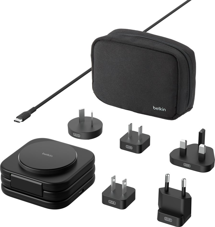Karikues pa tela Belkin BoostCharge Pro, 3 në 1, 15W, i zi