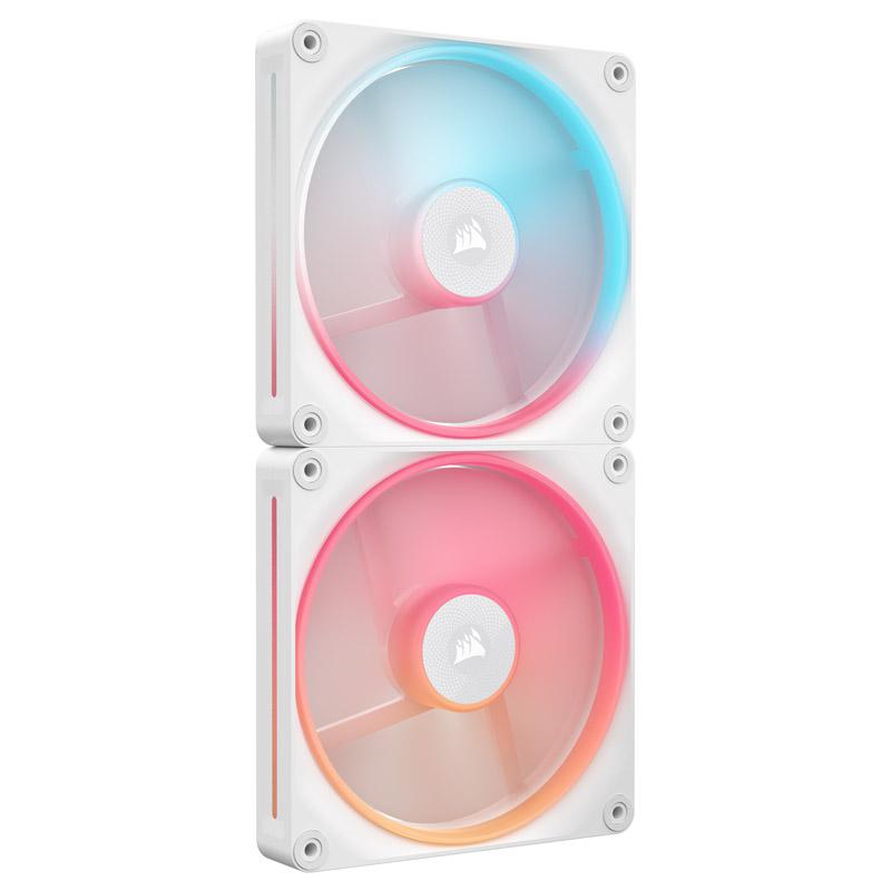 Ventilator PC CORSAIR iCUE LINK LX140-R RGB, 140mm, komplet me fletë të kthyer, i bardhë