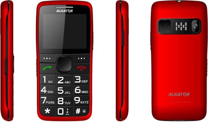 Celular Aligator A675, 2.2", i zi / kuq