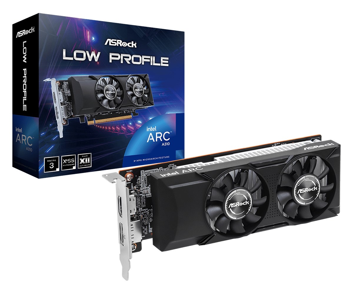 Kartelë grafike ASRock Intel Arc A310, 4GB, Low Profile, e zezë