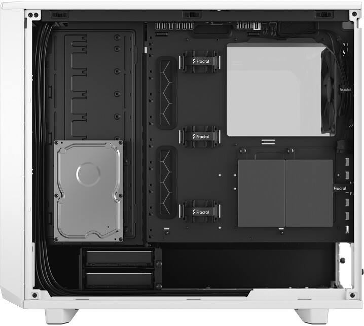 Kasë kompjuteri Fractal Design Meshify 2, me panel anësor transparent, e bardhë / zezë