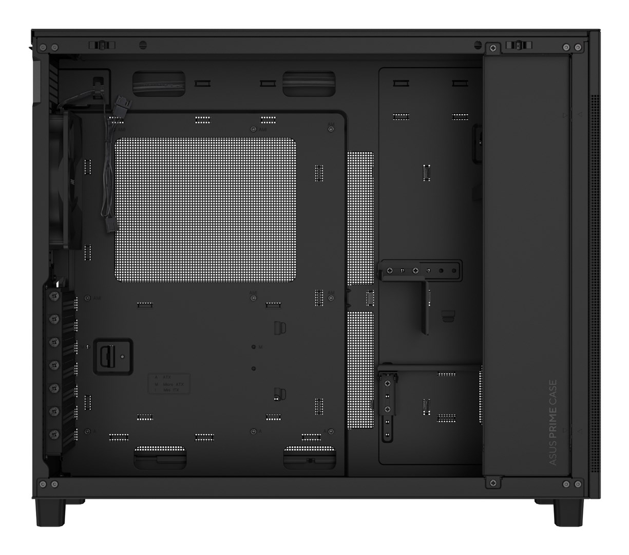 Kutia kompjuterike Asus PRIME AP303 TG, xham i temperuar, e zezë