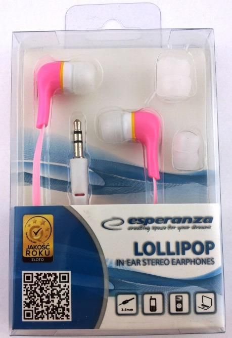 Kufje Esperanza EH146P, Mini Jack 3.5mm, 17Hz-21kHz, rozë