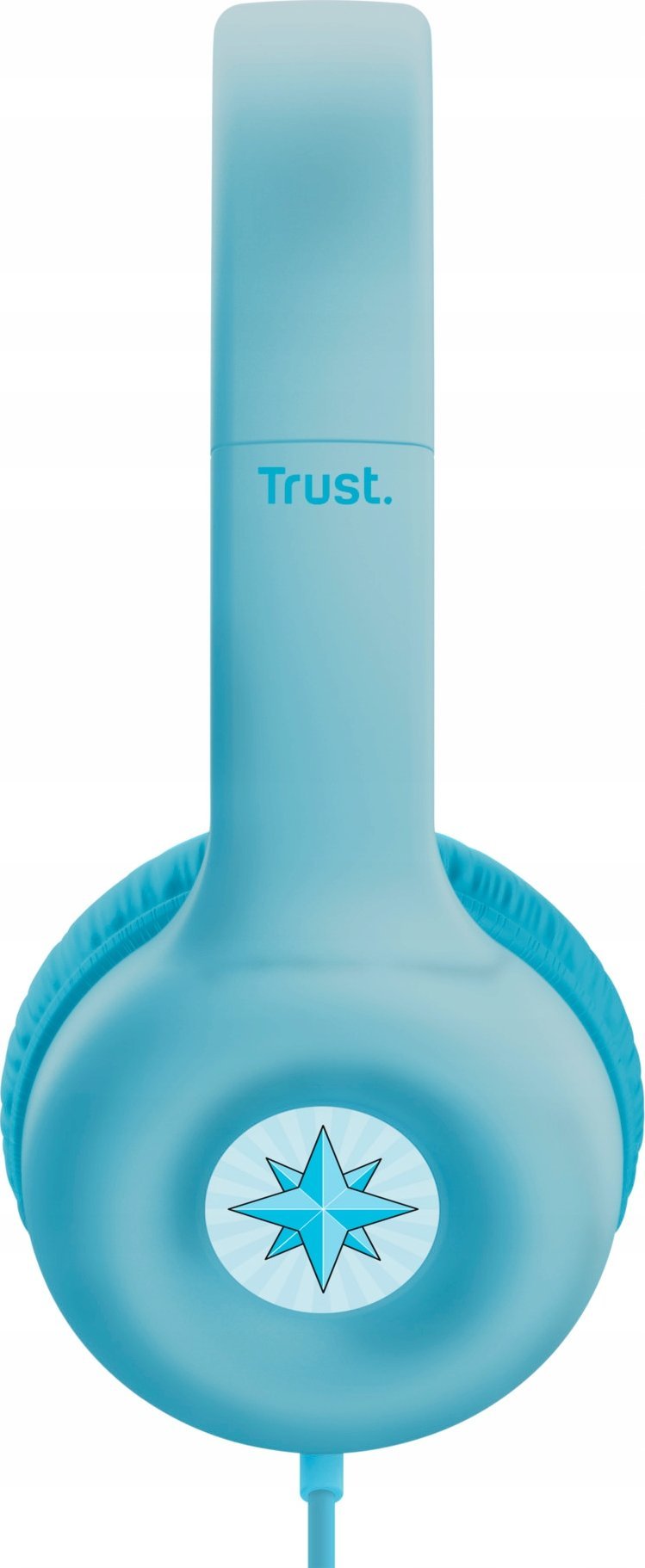 Kufje për fëmijë Trust NOUNA, me mikrofon, 3.5 mm, blu e çelët