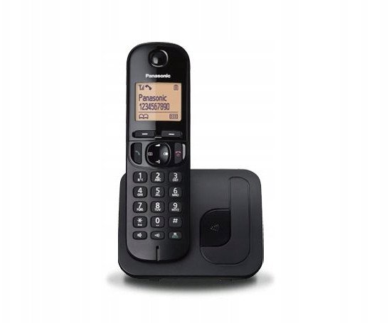 Telefoni shtëpiak Panasonic KX-TGC210FXB, ekran 1.6", pa kabllo, i zi