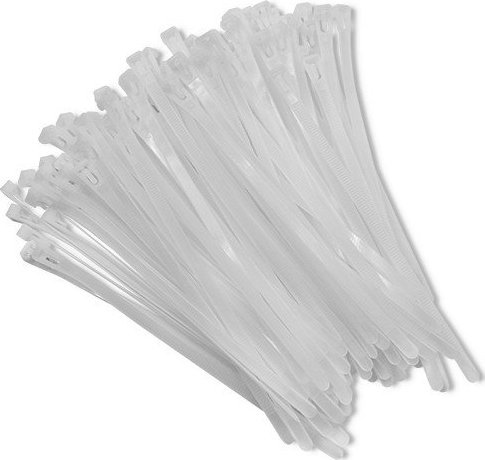Lidhëse kabllosh Qoltec Reusable, 7.2 x 250mm, najlon UV, të bardha