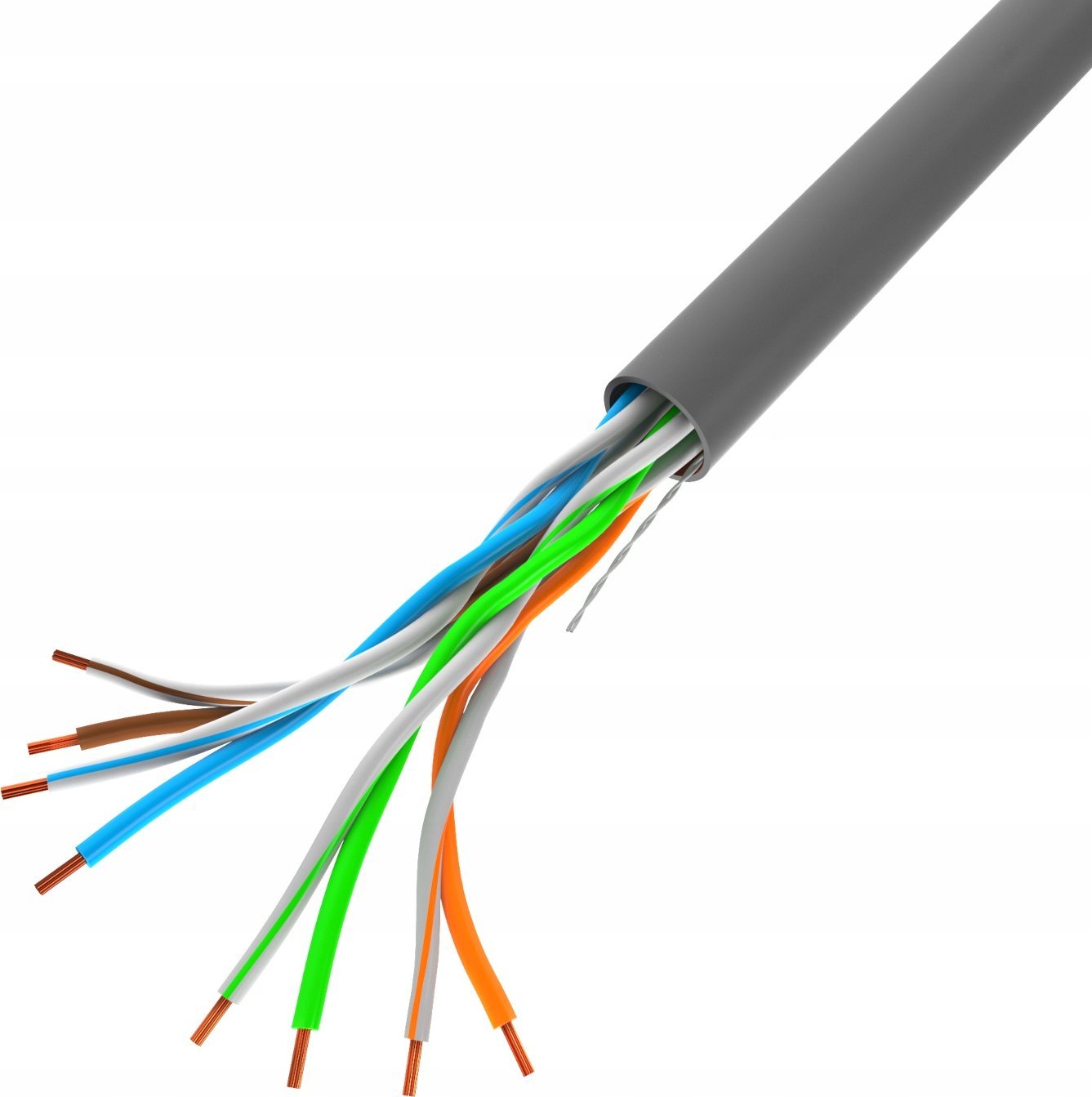 Kabllo rrjeti Lanberg UTP CCA, 100 Mb/s, 100 m, gri 2