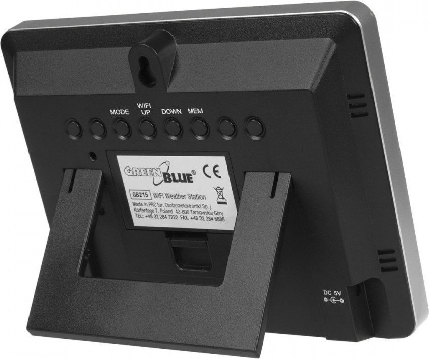 Stacion moti GreenBlue GB215, WiFi, sensor i jashtëm, i zi