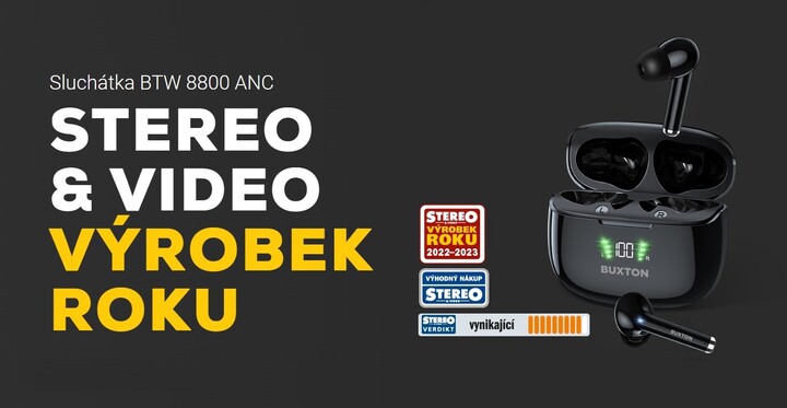 Dëgjuese BUXTON BTW 8800 ANC, të zeza