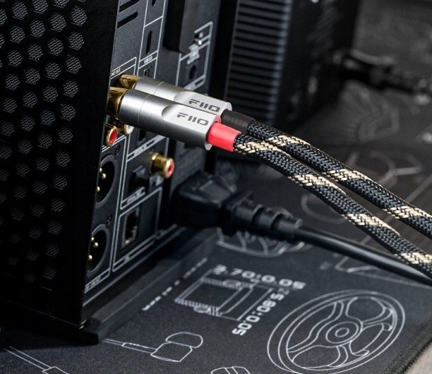 Kabllo audio FiiO LR-RCA4S, 0.20m, RCA Cinch, e zezë