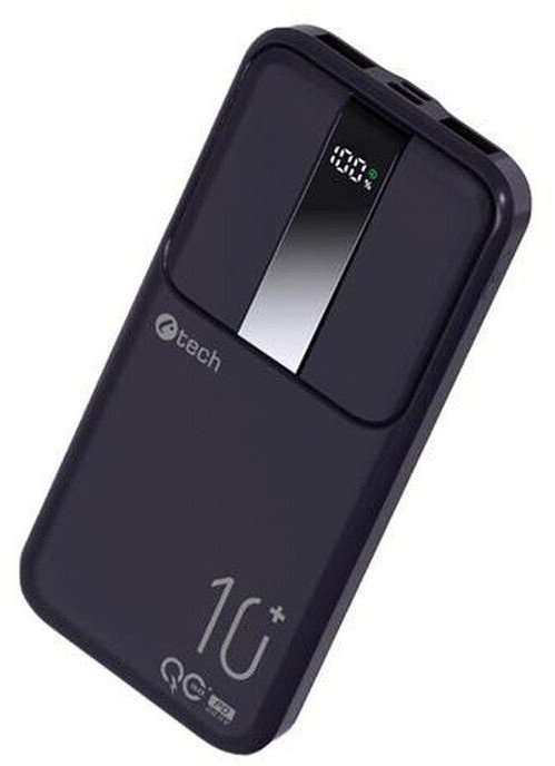 Powerbank C-Tech 10000mAh, 22.5W, USB-C USB-A micro USB, i zi