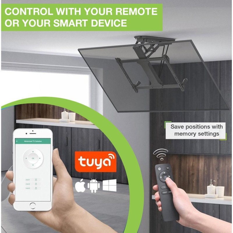 Mbajtëse tavani dhe muri Techly ICA PLB 546M, për monitor ose TV, e zezë