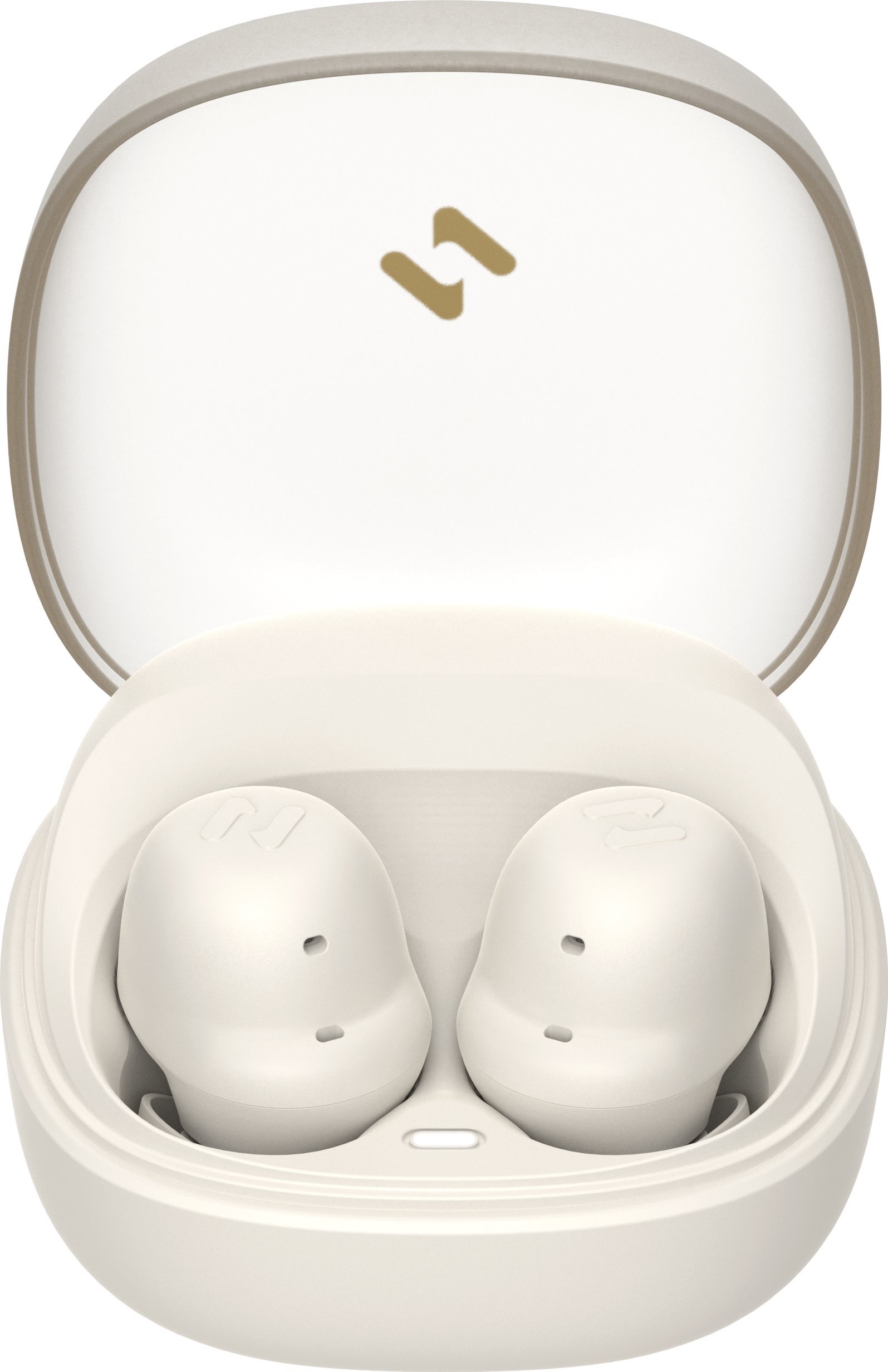 Kufje wireless Havit TW969, in ear, me kuti karikimi, beige