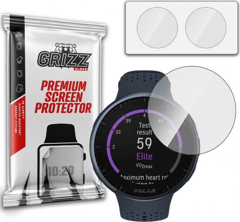 Xham mbrojtës hibrid GrizzGlass Polar Pacer Pro, 2 copë, transparent