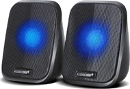 Bokse kompjuteri Audiocore AC835, stereo, USB, me drita LED blu