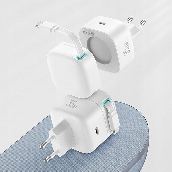 Adapter karikues USAMS, 1x USB C, 35W PD QC, i zi