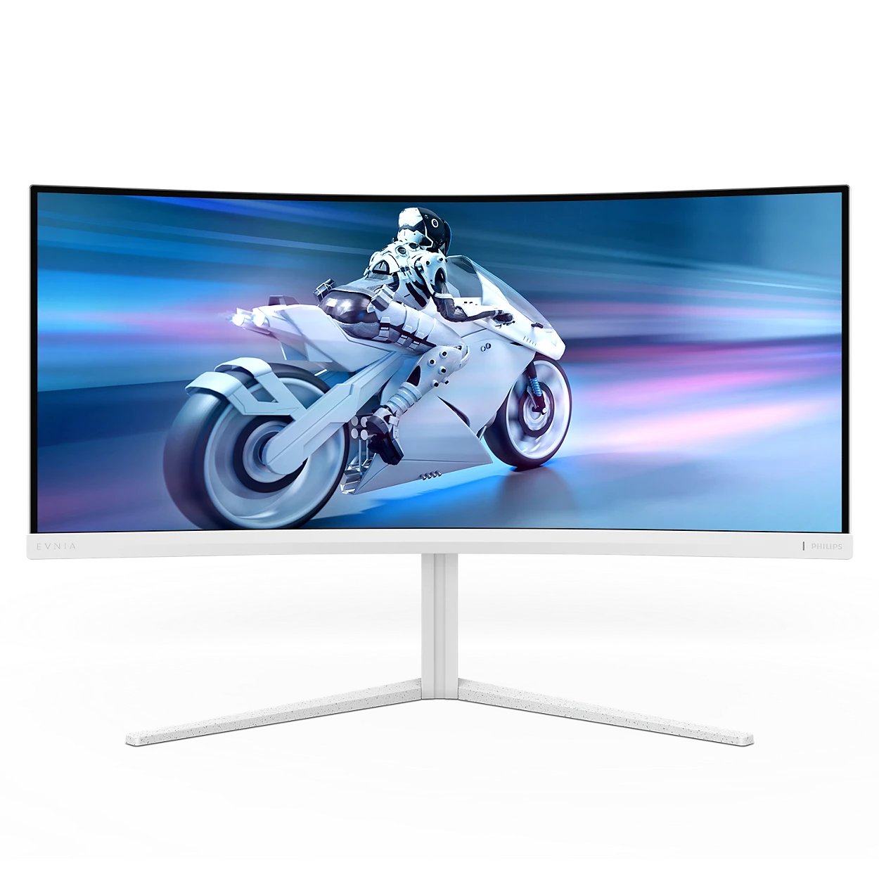 Закривен гејминг монитор Philips Evnia 5000 34M2C5501A, 34\", 3440 x 1440, бел